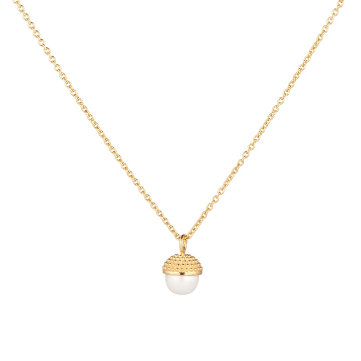 Pearl bubble long Halsketten 70-75 Gold in der Gruppe Halsketten / Goldhalsketten bei SCANDINAVIAN JEWELRY DESIGN (2022221001)