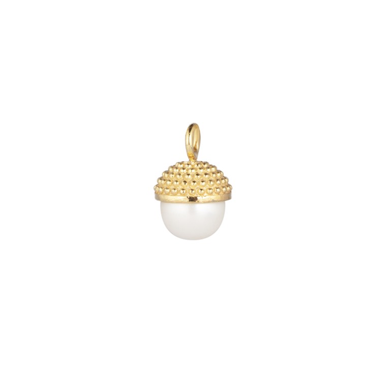 Letters Pearl bubble pendant Gold in der Gruppe Halsketten / Goldhalsketten bei SCANDINAVIAN JEWELRY DESIGN (2022621001)