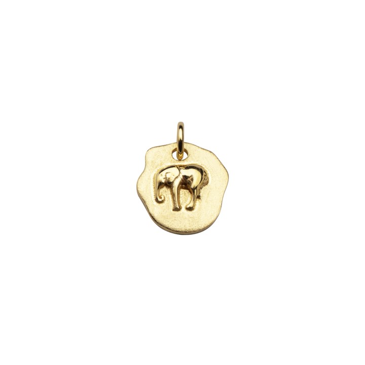 Letters elephant pendant Gold in der Gruppe Halsketten / Goldhalsketten bei SCANDINAVIAN JEWELRY DESIGN (2112620001)