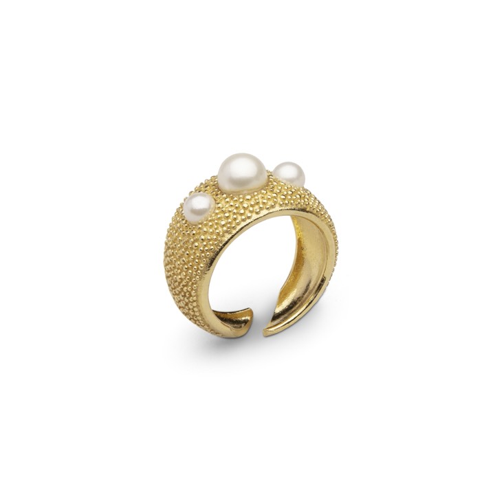 Product Image for CU JEWELLERY Pearl bubble ring Gold 18,5