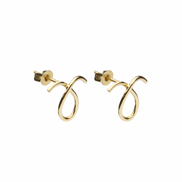 Loop small Earring (Gold) in der Gruppe Ohrringe / Goldohrringe bei SCANDINAVIAN JEWELRY DESIGN (2126420003)
