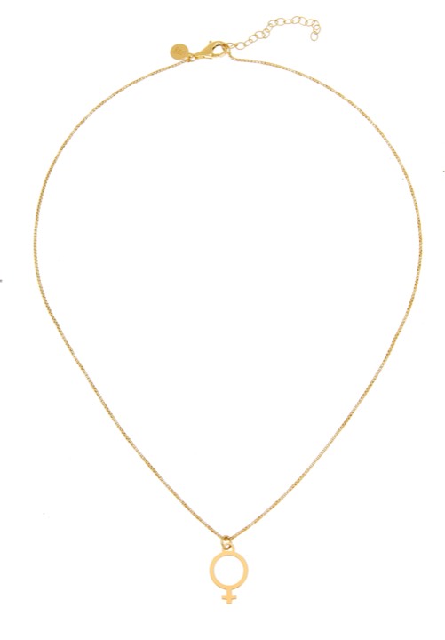 Letters venus big neck gold 42-47 cm in der Gruppe Halsketten / Goldhalsketten bei SCANDINAVIAN JEWELRY DESIGN (2212120002)