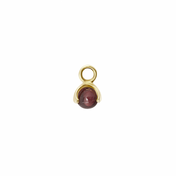 Letters stone 1 red garnet pend Gold in der Gruppe Halsketten / Goldhalsketten bei SCANDINAVIAN JEWELRY DESIGN (2227621000)