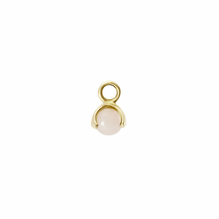 Letters stone 10 rose quartz pend Gold in der Gruppe Halsketten / Goldhalsketten bei SCANDINAVIAN JEWELRY DESIGN (2227621001)