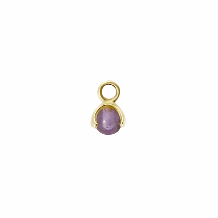 Letters stone 2 amethyst pend Gold in der Gruppe Halsketten / Goldhalsketten bei SCANDINAVIAN JEWELRY DESIGN (2227622001)