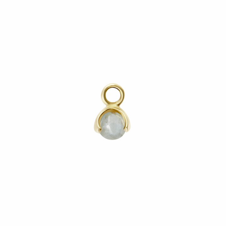 Product Image for CU JEWELLERY Letters stone 3 aquamarine pend Gold