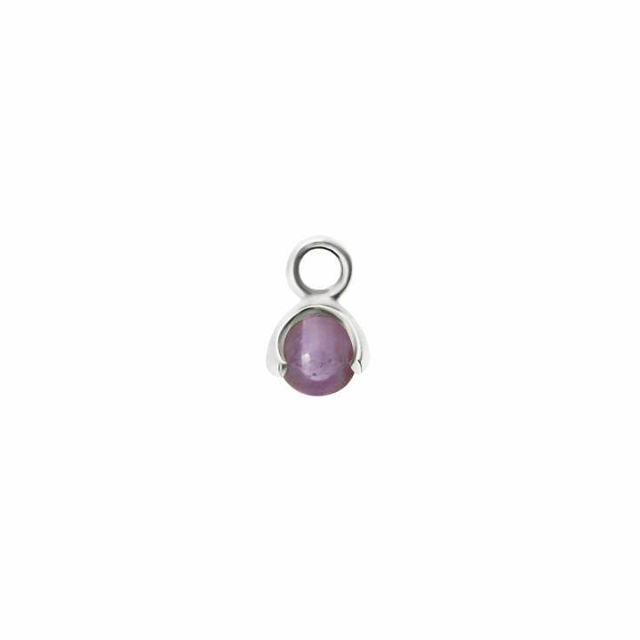 Letters stone 2 amethyst pend Silber in der Gruppe Halsketten / Silberhalsketten bei SCANDINAVIAN JEWELRY DESIGN (2227672001)