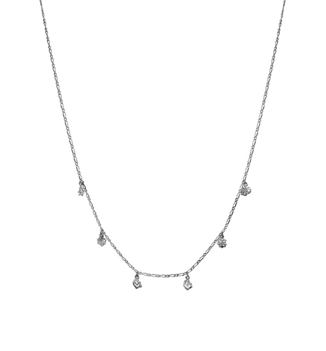 Adina Halsketten (Silber) 41 cm in der Gruppe Halsketten / Silberhalsketten bei SCANDINAVIAN JEWELRY DESIGN (2571c)