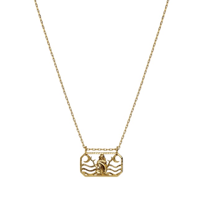 Zodiac kräfta Halsketten (Gold) 45 cm in der Gruppe Halsketten / Goldhalsketten bei SCANDINAVIAN JEWELRY DESIGN (2575a)