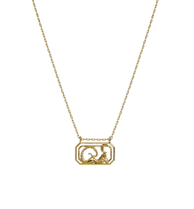 Zodiac skorpion Halsketten (Gold) 45 cm in der Gruppe Halsketten / Goldhalsketten bei SCANDINAVIAN JEWELRY DESIGN (2576a)
