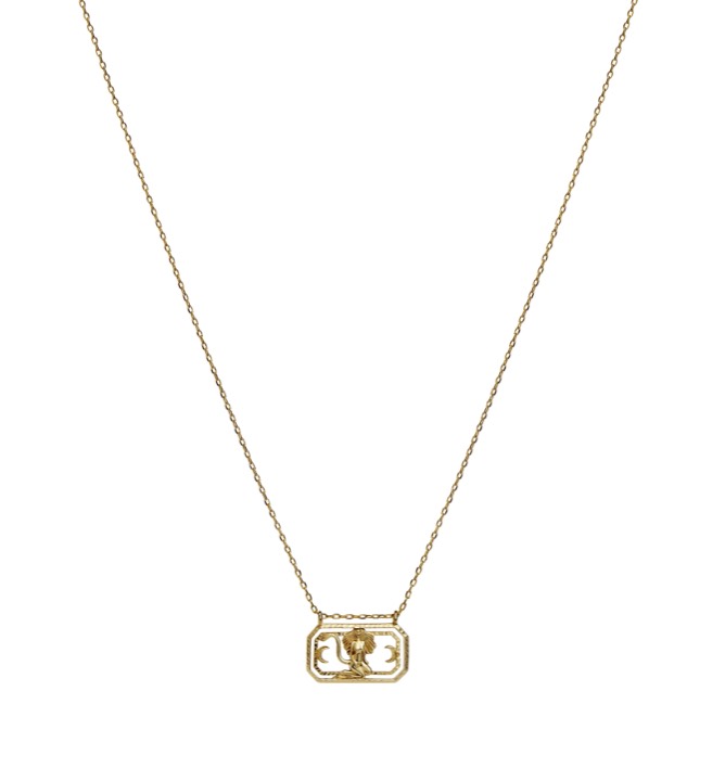 Zodiac lejonet Halsketten (Gold) 45 cm in der Gruppe Halsketten / Goldhalsketten bei SCANDINAVIAN JEWELRY DESIGN (2580a)