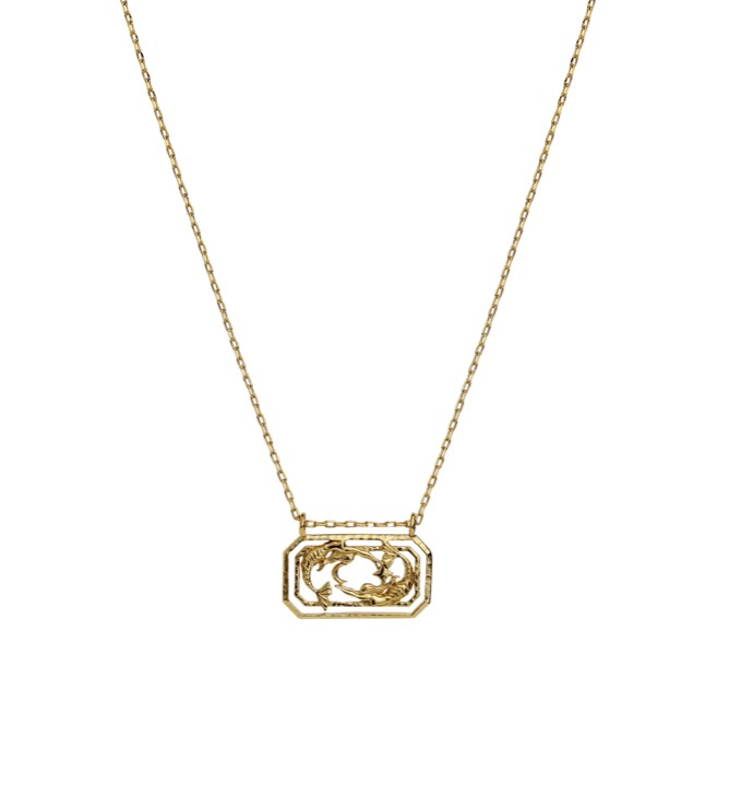 Product Image for Maanesten Zodiac fiskarna Halsketten (Gold) 45 cm