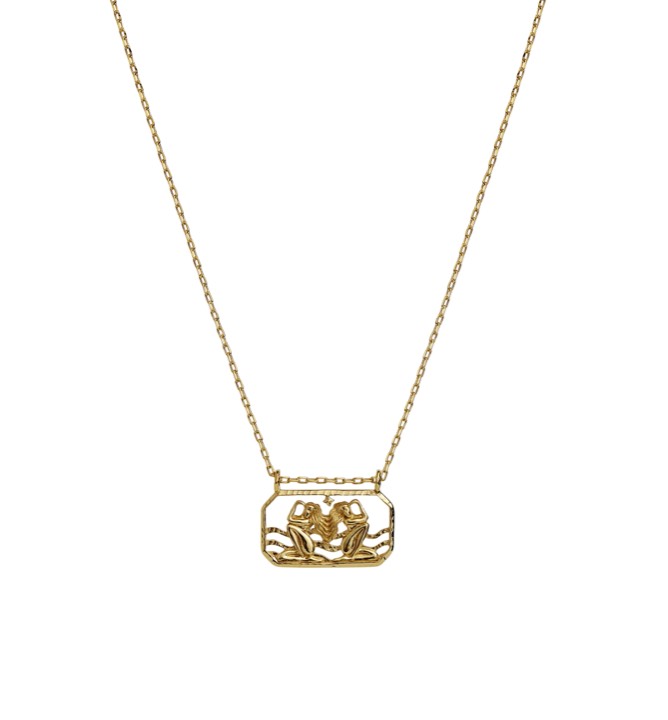Product Image for Maanesten Zodiac tvillingarna Halsketten (Gold) 45 cm