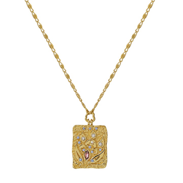 Fleur Halsketten (Gold) 43 cm in der Gruppe Halsketten / Goldhalsketten bei SCANDINAVIAN JEWELRY DESIGN (2590a)
