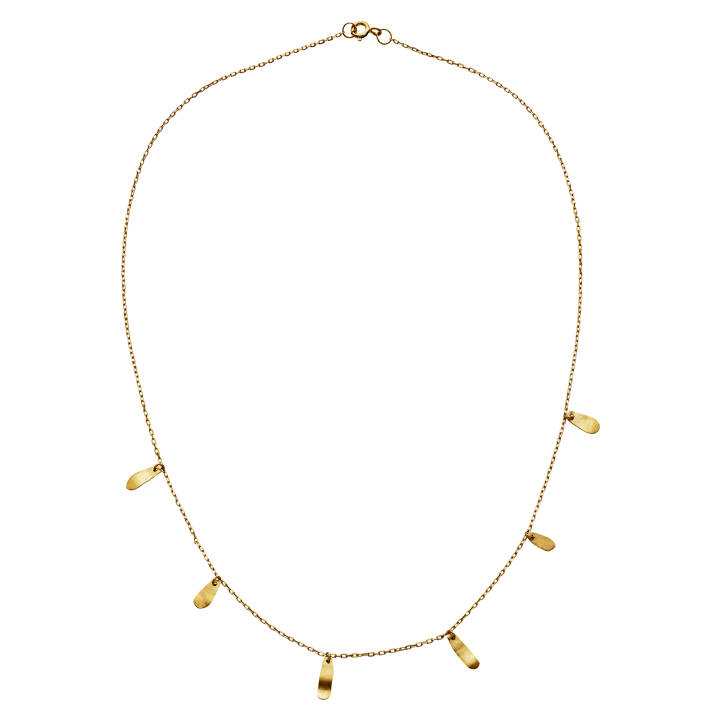 Columbine Halsketten Gold in der Gruppe Halsketten / Goldhalsketten bei SCANDINAVIAN JEWELRY DESIGN (2648a)