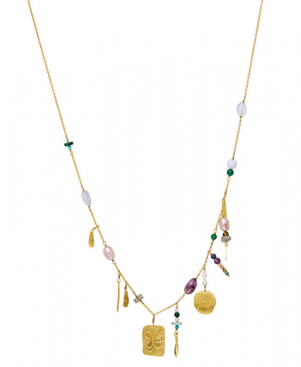 Celia Halsketten Gold in der Gruppe Halsketten / Goldhalsketten bei SCANDINAVIAN JEWELRY DESIGN (2657a)