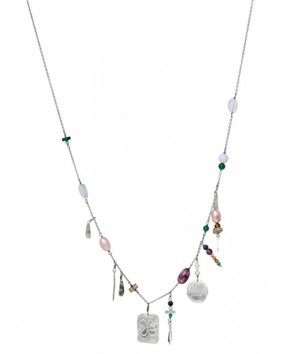 Celia Halsketten Silber in der Gruppe Halsketten / Silberhalsketten bei SCANDINAVIAN JEWELRY DESIGN (2657c)