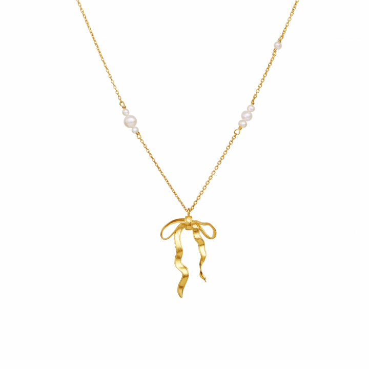 Effie Necklace Gold in der Gruppe Halsketten / Goldhalsketten bei SCANDINAVIAN JEWELRY DESIGN (2703A)