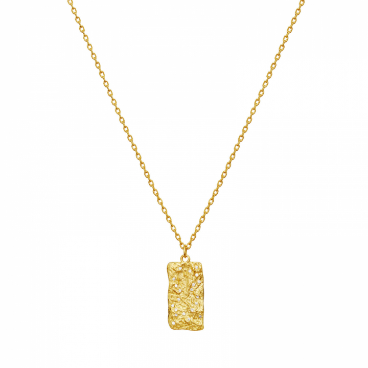 Notabene Necklace Gold in der Gruppe Halsketten / Goldhalsketten bei SCANDINAVIAN JEWELRY DESIGN (2802A)