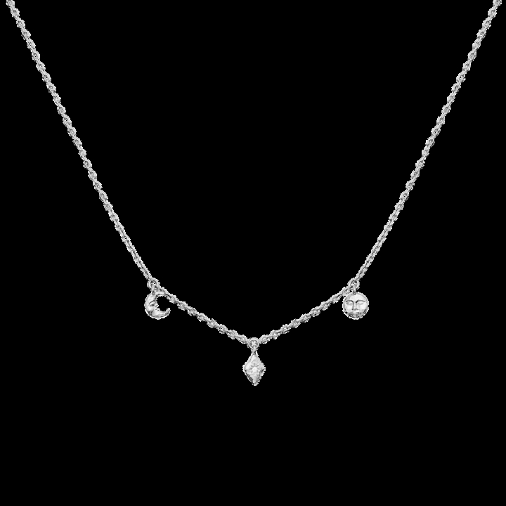 Lea Necklace Silver in der Gruppe Halsketten / Silberhalsketten bei SCANDINAVIAN JEWELRY DESIGN (2806C)