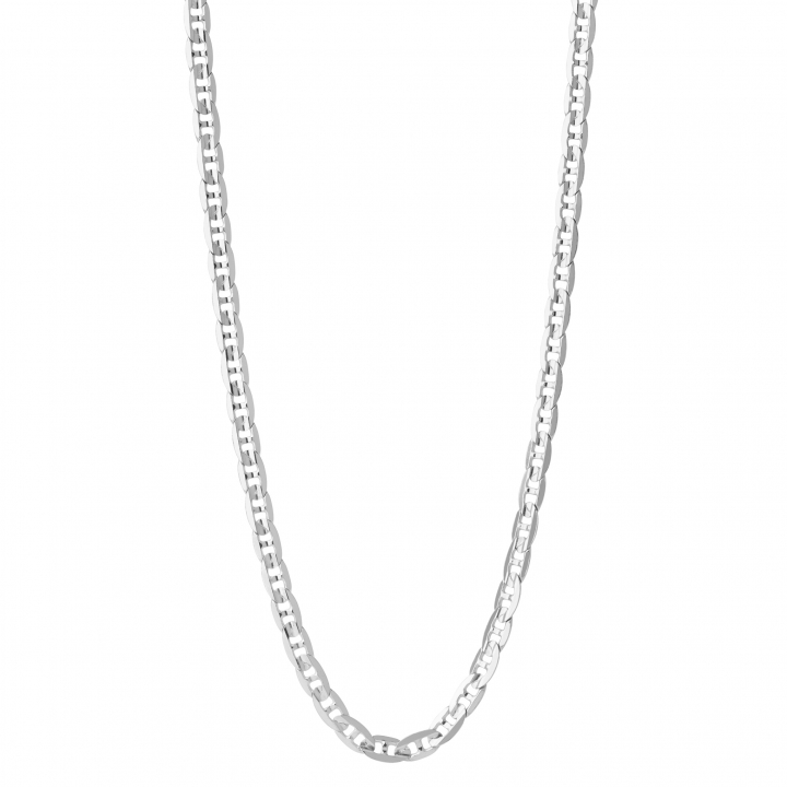 Carlo Necklace 43 Silver (One) in der Gruppe Halsketten / Silberhalsketten bei SCANDINAVIAN JEWELRY DESIGN (300339-43)