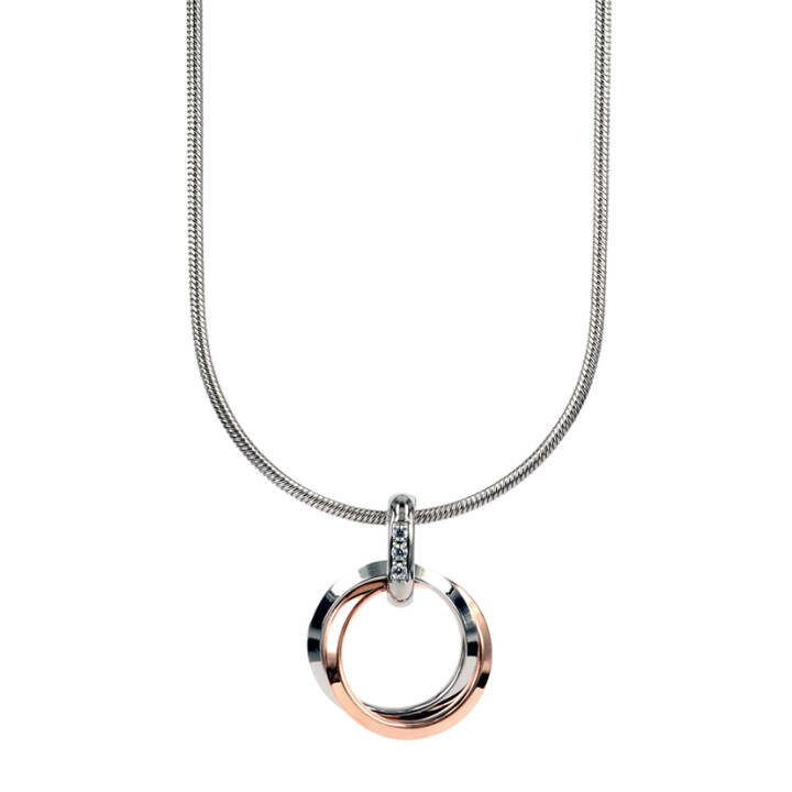 CAROLIN Halsketten Rosé/Stahl in der Gruppe Halsketten / Silberhalsketten bei SCANDINAVIAN JEWELRY DESIGN (323670)