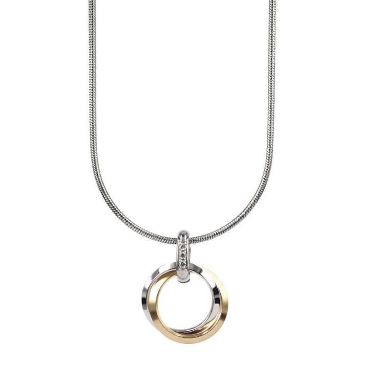 CAROLIN Halsketten Gold/Stahl in der Gruppe Halsketten / Goldhalsketten bei SCANDINAVIAN JEWELRY DESIGN (323687)