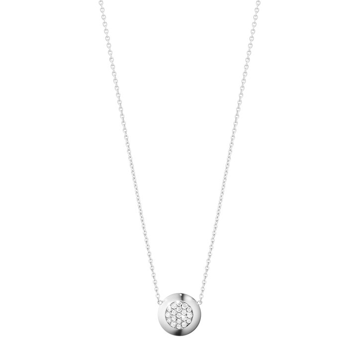 AURORA Hängeschmuck Weißgold Diamant PAVÉ 0.13 ct in der Gruppe Halsketten / Diamanthalsketten bei SCANDINAVIAN JEWELRY DESIGN (3517133)