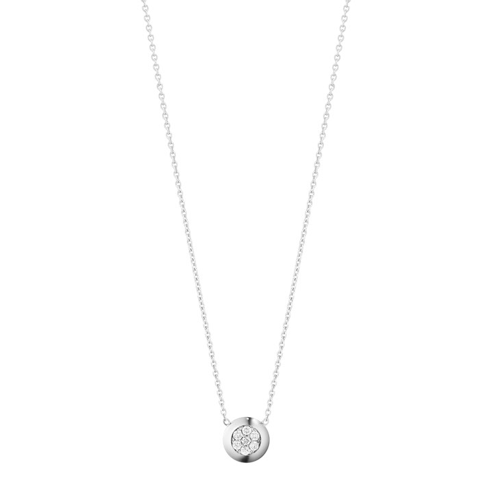 AURORA Hängeschmuck Weißgold Diamant PAVÉ 0.10 ct CT in der Gruppe Halsketten / Diamanthalsketten bei SCANDINAVIAN JEWELRY DESIGN (3517137)