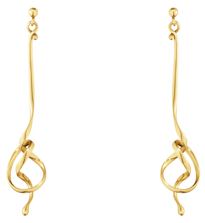 FORGET-ME-KNOT, Torun Earrings Gold in der Gruppe Ohrringe / Goldohrringe bei SCANDINAVIAN JEWELRY DESIGN (3518498)