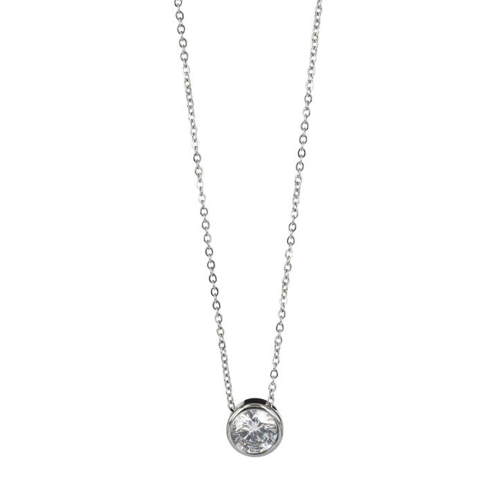 LILLY 7 mm Halsketten Stahl/Kristall in der Gruppe Halsketten / Silberhalsketten bei SCANDINAVIAN JEWELRY DESIGN (357439)