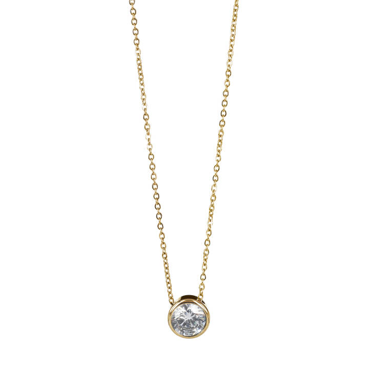 LILLY 7 mm Halsketten Gold/Kristall in der Gruppe Halsketten / Goldhalsketten bei SCANDINAVIAN JEWELRY DESIGN (357446)
