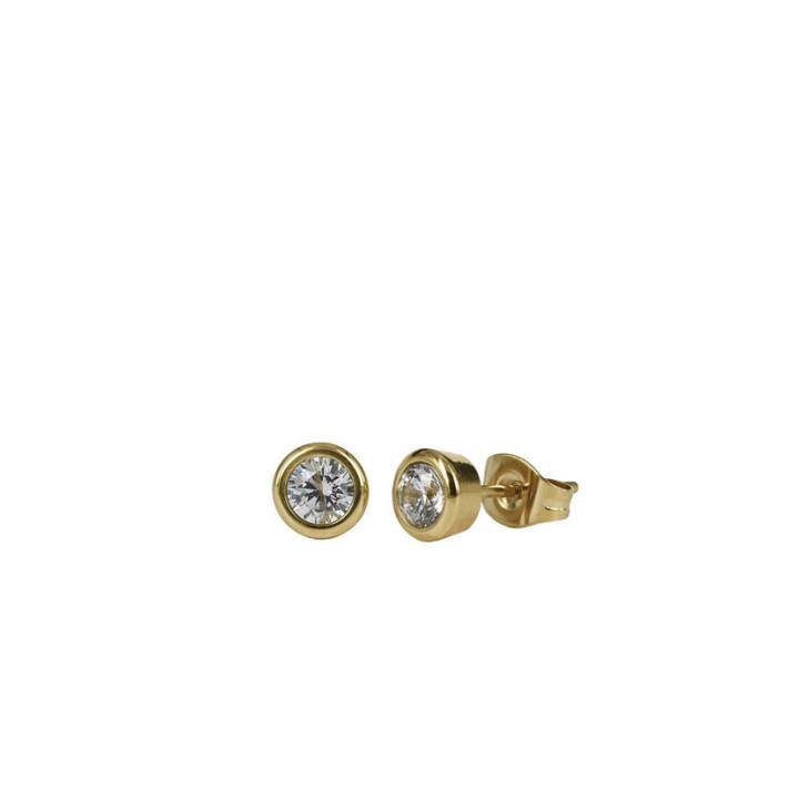 LILLY 4 mm Ohrringe Gold in der Gruppe Ohrringe / Goldohrringe bei SCANDINAVIAN JEWELRY DESIGN (357644)