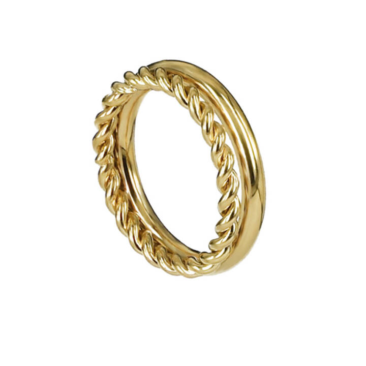 TWIST Gold ring in der Gruppe Ringe bei SCANDINAVIAN JEWELRY DESIGN (358214V)