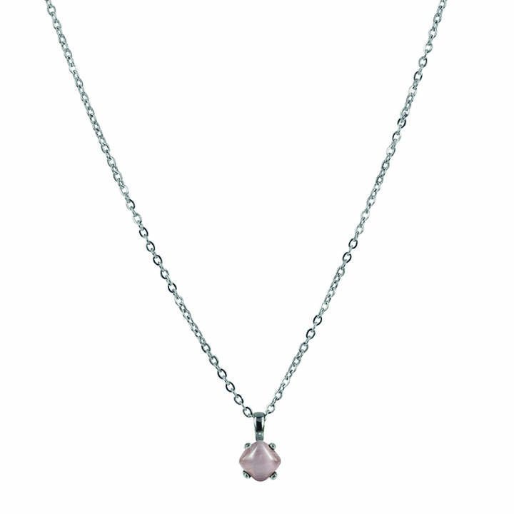 VICTORIA Long Halsketten Stahl/Rosa in der Gruppe Halsketten / Silberhalsketten bei SCANDINAVIAN JEWELRY DESIGN (358528)