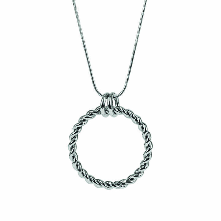 TWIST Long Halsketten Stahl in der Gruppe Halsketten / Silberhalsketten bei SCANDINAVIAN JEWELRY DESIGN (359044)
