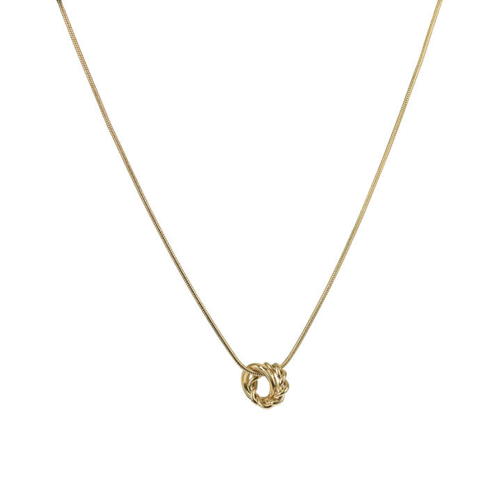 TWIST Mini Halsketten Gold in der Gruppe Halsketten / Goldhalsketten bei SCANDINAVIAN JEWELRY DESIGN (359075)