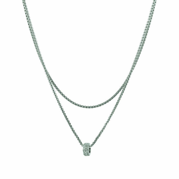 CLARISSA Halsketten Stahl in der Gruppe Halsketten / Silberhalsketten bei SCANDINAVIAN JEWELRY DESIGN (359402)