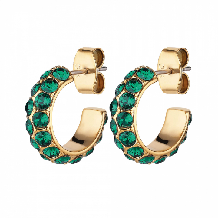 HEIDI SG EMERALD GREEN  in der Gruppe Ohrringe / Goldohrringe bei SCANDINAVIAN JEWELRY DESIGN (360023)