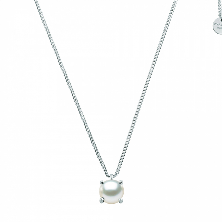 MANNY Silber WHITE PEARL Halsketten in der Gruppe Halsketten / Silberhalsketten bei SCANDINAVIAN JEWELRY DESIGN (360027)