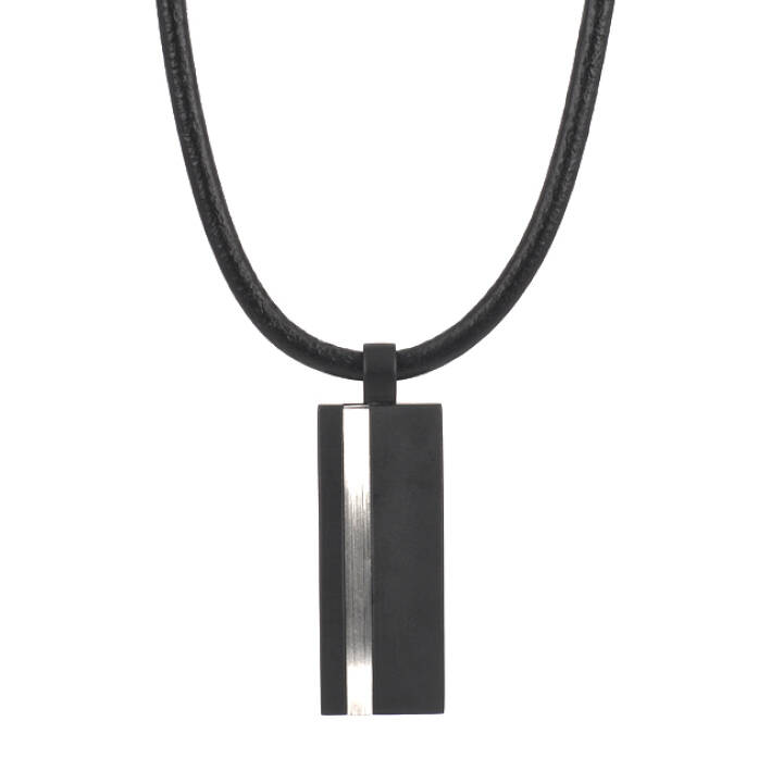 MOLTAS Halsketten Schwarz/Stahl in der Gruppe Halsketten bei SCANDINAVIAN JEWELRY DESIGN (361856)