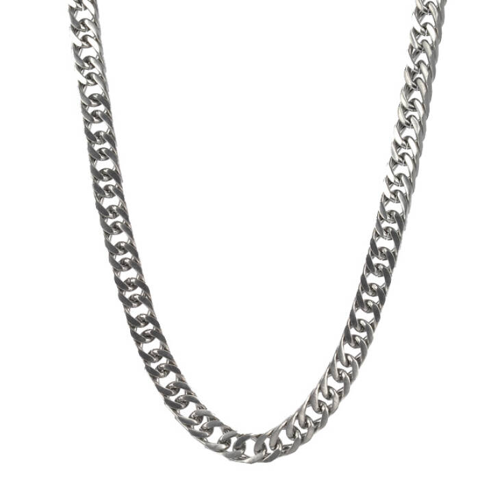 RIWER Small Halsketten Stahl in der Gruppe Halsketten / Silberhalsketten bei SCANDINAVIAN JEWELRY DESIGN (361979)