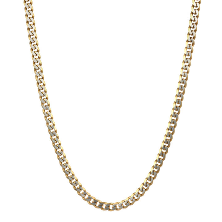 TEXAS Small Halsketten Stahl/Gold in der Gruppe Halsketten / Silberhalsketten bei SCANDINAVIAN JEWELRY DESIGN (363300)