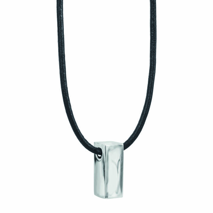 TIM Leather Halsketten Stahl in der Gruppe Halsketten / Silberhalsketten bei SCANDINAVIAN JEWELRY DESIGN (365274)