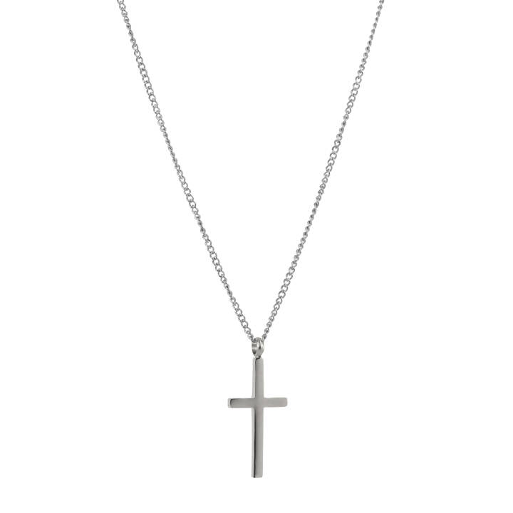 CROSS Halsketten Stahl in der Gruppe Halsketten / Silberhalsketten bei SCANDINAVIAN JEWELRY DESIGN (366707)