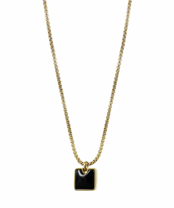 NEO Halsketten Gold/Svart in der Gruppe Halsketten / Goldhalsketten bei SCANDINAVIAN JEWELRY DESIGN (369012)