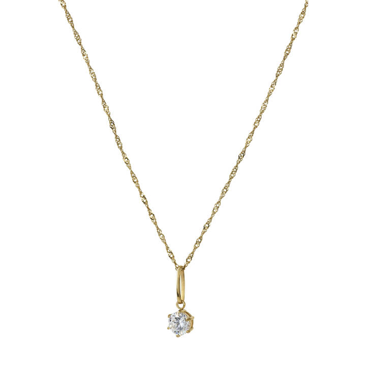 NOVA Crystal Halsketten Gold in der Gruppe Halsketten / Goldhalsketten bei SCANDINAVIAN JEWELRY DESIGN (370032)