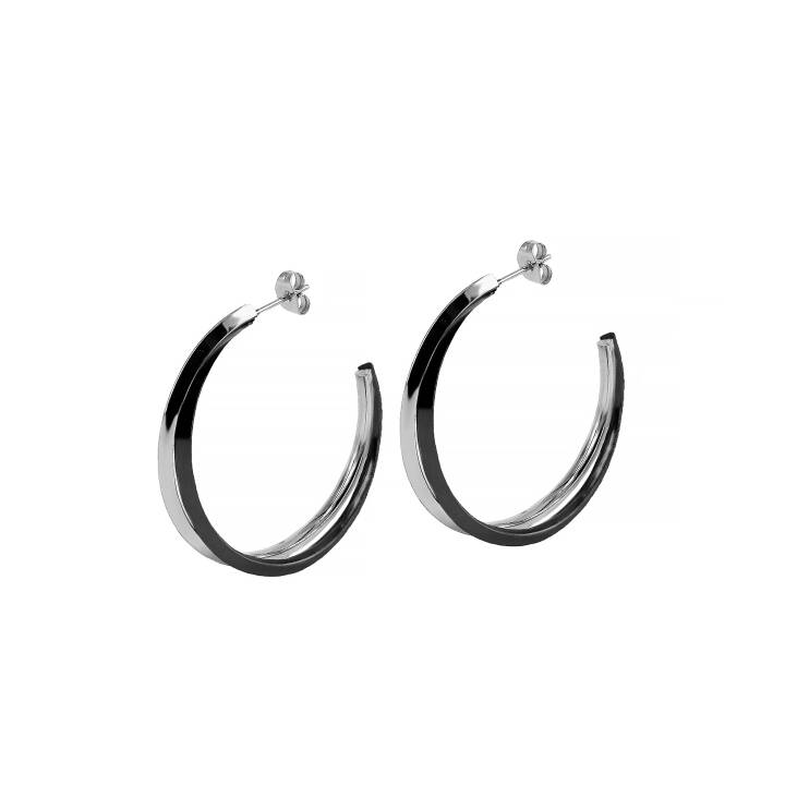 Product Image for astrid&agnes CHELSEA Big Ohrringe Stahl/Schwarz