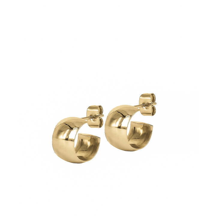 KLARA Wide 13mm Ohrringe Gold in der Gruppe Ohrringe / Goldohrringe bei SCANDINAVIAN JEWELRY DESIGN (371312)