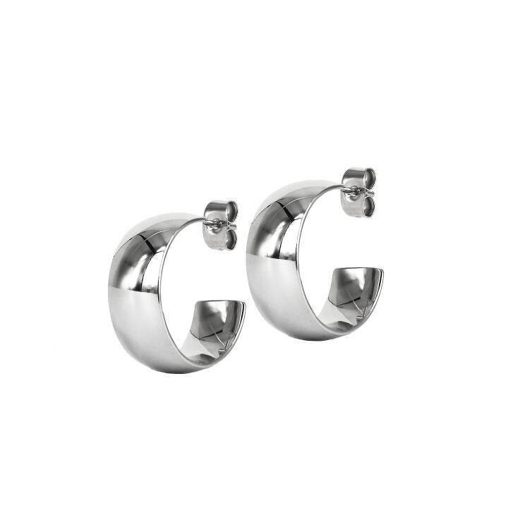 KLARA Wide 20mm Ohrringe Stahl in der Gruppe Ohrringe / Silberohrringe  bei SCANDINAVIAN JEWELRY DESIGN (371329)
